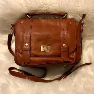 Emperia Clarita Messenger Bag in Cognac - Vegan